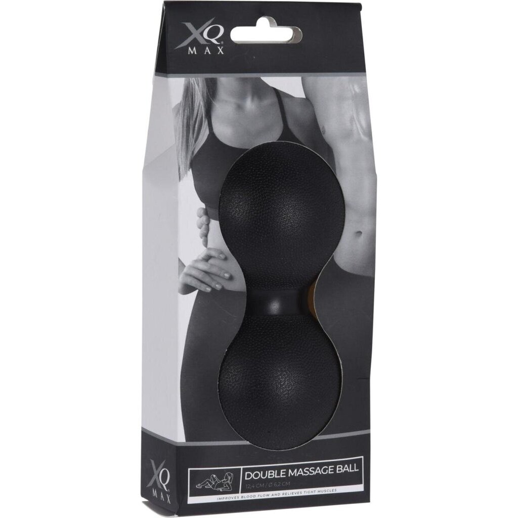 Masažo kamuoliukas XQ Max, 6,2 cm, juodas kaina ir informacija | Masažo reikmenys | pigu.lt