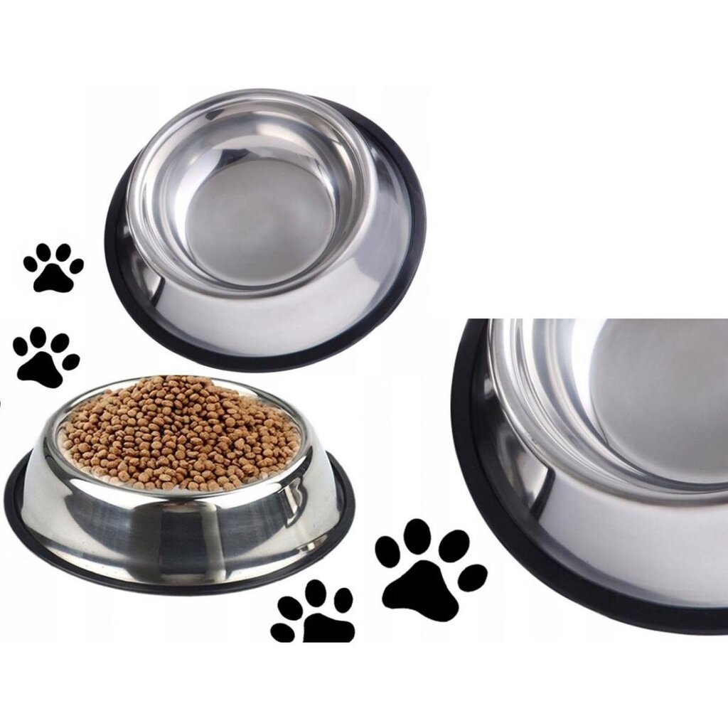 Šunų ir kačių dubenėlis iš nerūdijančio plieno Bonya Smile, 20cm kaina ir informacija | Dubenėliai, dėžės maistui | pigu.lt