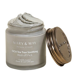 Нуплаунама глиняная маска для лица Mary&May cica tea tree smoothing wash off pack, 125g цена и информация | Кремы для лица | pigu.lt