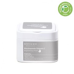 Mary&May Niacinamide Vitamin C Brightening Mask - 30 šviesinančių lakštinių kaukių rinkinys kaina ir informacija | Veido kaukės, paakių kaukės | pigu.lt