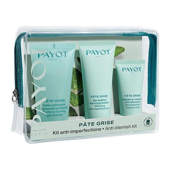 Veido priežiūros rinkinys mišriai-riebiai odai Payot Pate Grise: putojantis veido gelis Nettoayante, 50 ml + veido gelis Matifiant Anti-imperfections, 30 ml + veido kaukė Charbon Masque, 15 ml kaina ir informacija | Veido prausikliai, valikliai | pigu.lt