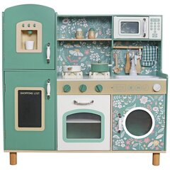 Medinė virtuvė Enero Toys, žalia kaina ir informacija | Žaislai mergaitėms | pigu.lt