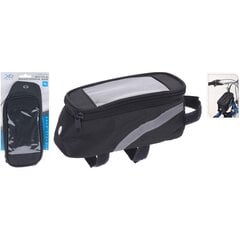 Dviračio rėmo krepšys su telefono dėklu XQmax, juodas kaina ir informacija | Kiti dviračių priedai ir aksesuarai | pigu.lt