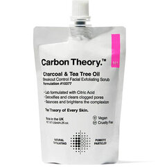 Veido šveitiklis Carbon Theory Charcoal & Tea Tree Oil Breakout Control, 125 ml kaina ir informacija | Veido prausikliai, valikliai | pigu.lt