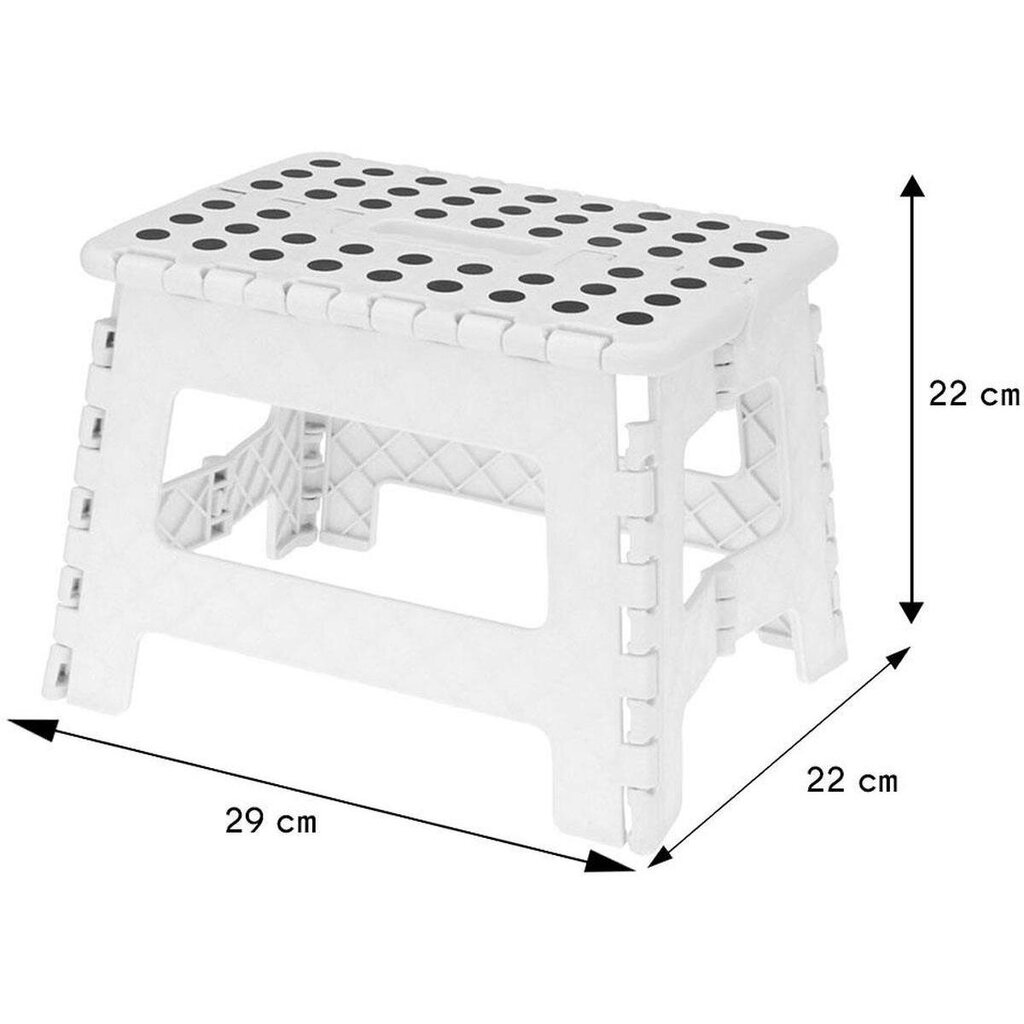 Sulankstoma taburetė Home&Styling, balta kaina ir informacija | Lauko kėdės, foteliai, pufai | pigu.lt