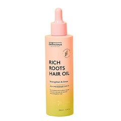Galvos odos aliejus aliejus Delhicious, Rich Roots Amla & Rosemary Hair Oil, 100 ml kaina ir informacija | Priemonės plaukų stiprinimui | pigu.lt
