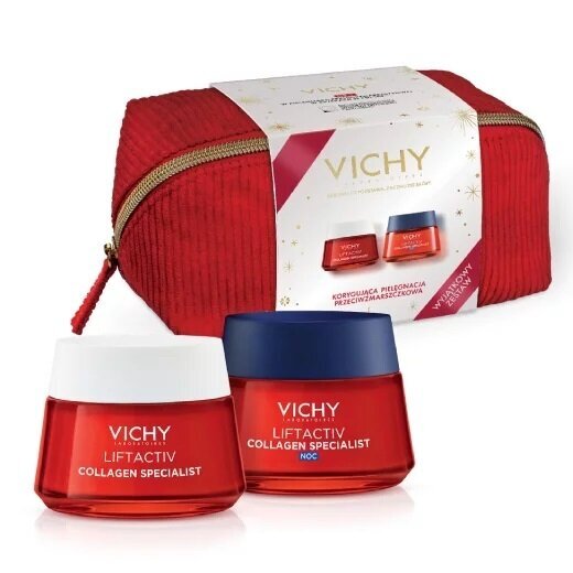 Rinkinys Vichy Liftactive Collagen Specialist moterims: dieninis kremas, 50 ml + naktinis kremas, 50 ml цена и информация | Veido kremai | pigu.lt