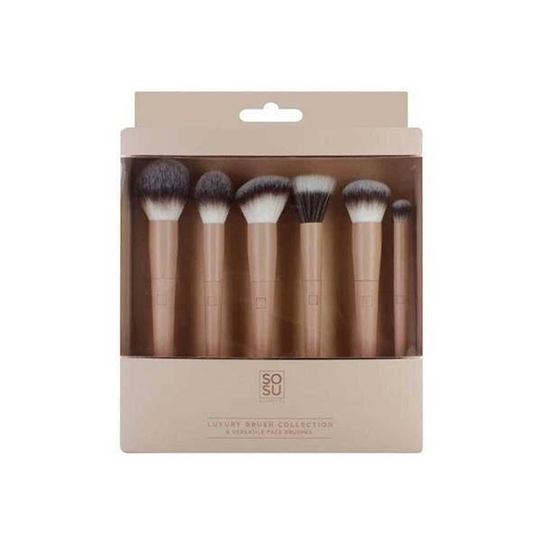 Makiažo šepetėlių rinkinys veidui Sosu Cosmetics Luxury Brush Collection, 6 dalių цена и информация | Makiažo šepetėliai, kempinėlės | pigu.lt