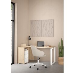 Rašomasis stalas Aatrium, 150x99x75 cm, rudas/baltas kaina ir informacija | Kompiuteriniai, rašomieji stalai | pigu.lt