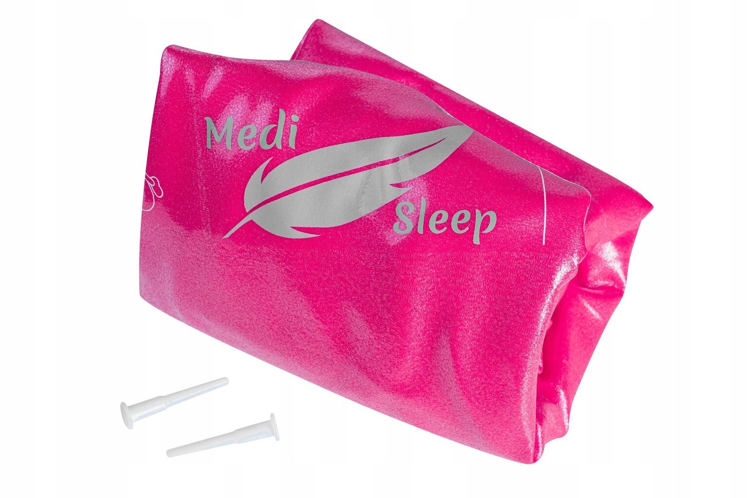 Rožinis gimnastikos kamuoliukas 65 cm su pėdų pompa - Medi Sleep цена и информация | Gimnastikos kamuoliai | pigu.lt