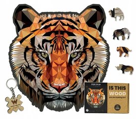 Деревянный пазл Тигр | Опасный тигр | 140 деталей | L цена и информация | Пазлы | pigu.lt