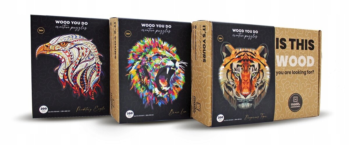 Medinė dėlionė Gėlė Monstera Wood You Do, 320d. kaina ir informacija | Dėlionės (puzzle) | pigu.lt