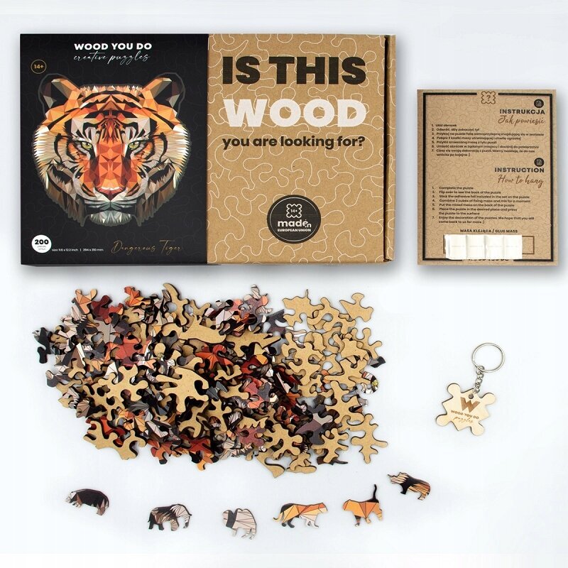 Medinė dėlionė Tigras Wood You Do, 200d. kaina ir informacija | Dėlionės (puzzle) | pigu.lt