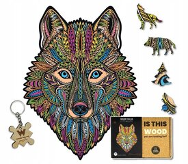 Деревянный пазл Волк | Решительный волк | 200 деталей | XL цена и информация | Пазлы | pigu.lt