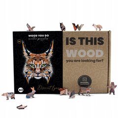 Medinė dėlionė Lūšis Wood You Do, 100d. kaina ir informacija | Dėlionės (puzzle) | pigu.lt