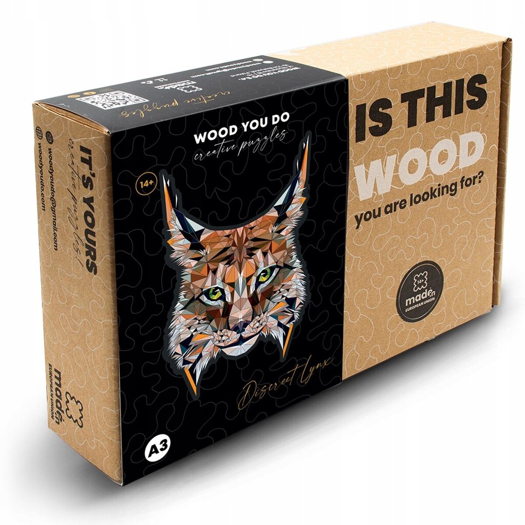 Medinė dėlionė Lūšis Wood You Do, 200d. kaina ir informacija | Dėlionės (puzzle) | pigu.lt