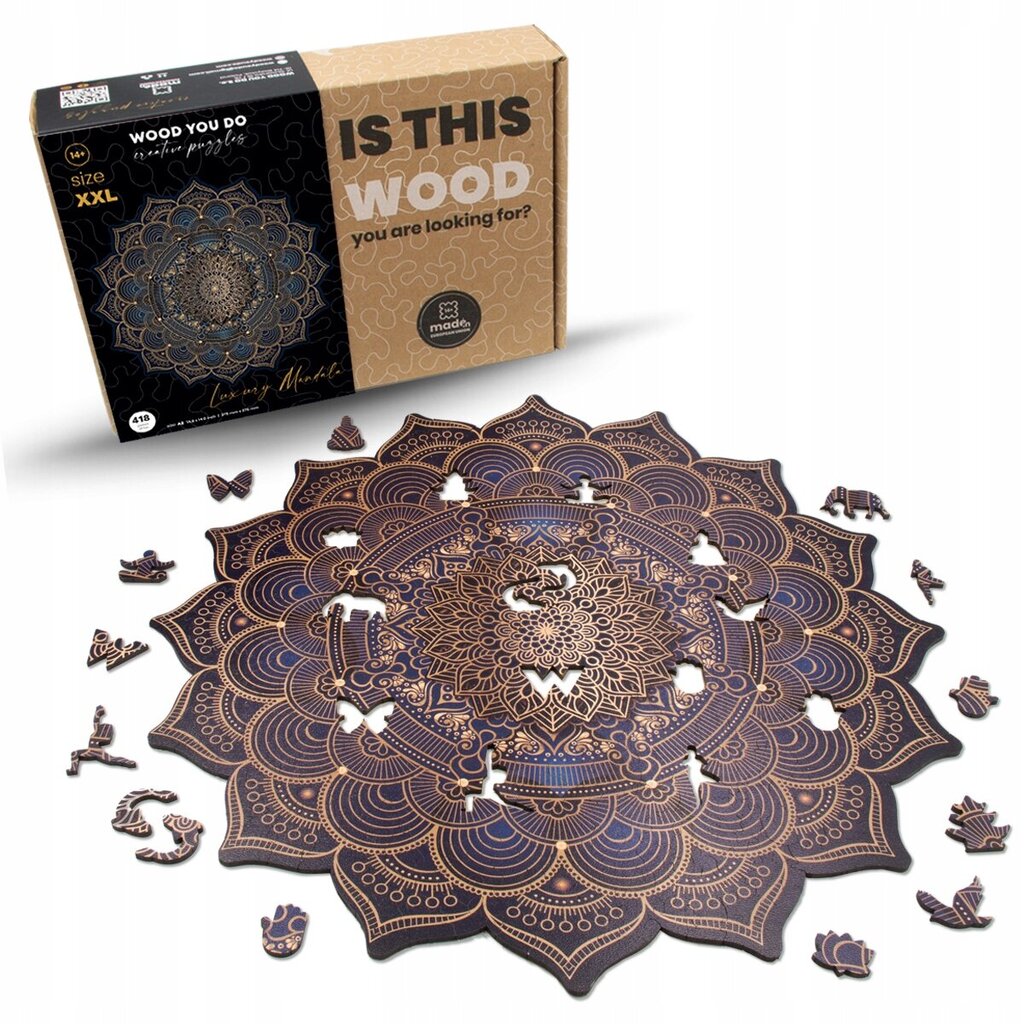 Medinė dėlionė Mandala Wood You Do, 418d. kaina ir informacija | Dėlionės (puzzle) | pigu.lt