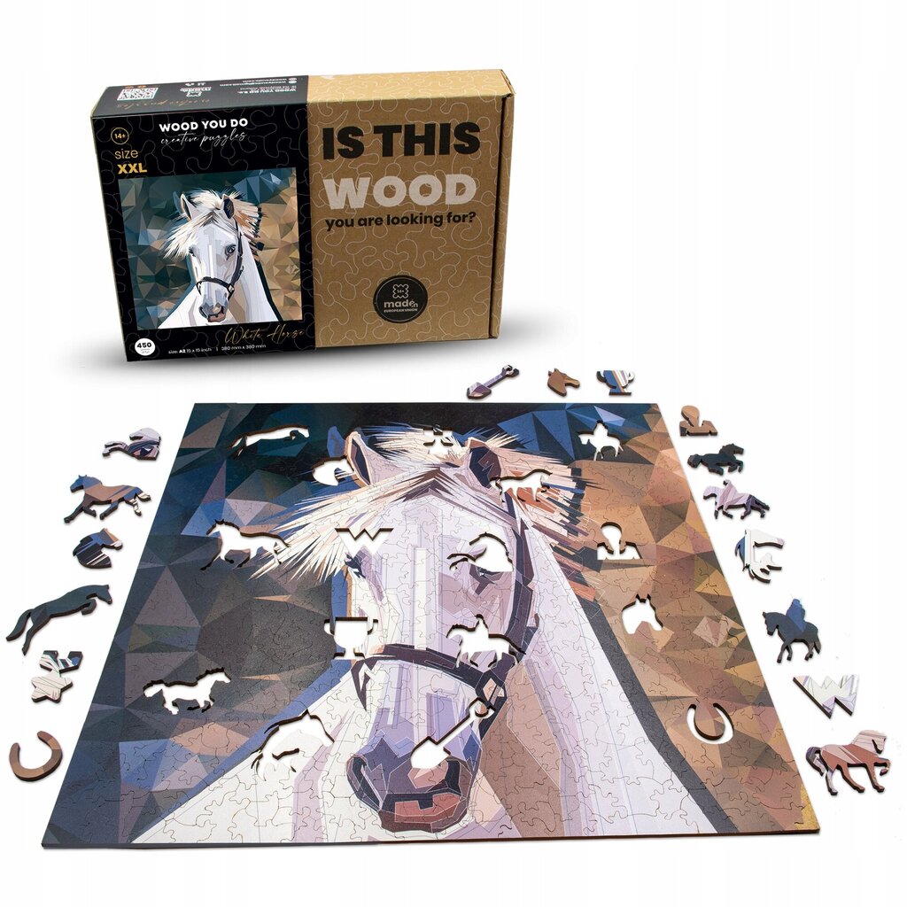 Medinė dėlionė Baltasis žirgas Wood You Do, 450d. kaina ir informacija | Dėlionės (puzzle) | pigu.lt