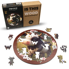 Medinė dėlionė Karvė Wood You Do, 40d. kaina ir informacija | Dėlionės (puzzle) | pigu.lt