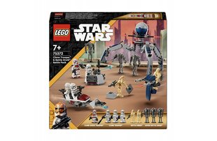75372 LEGO® Star Wars mūšio rinkinys su Clone Army Soldier ir Battle Droid kaina ir informacija | Konstruktoriai ir kaladėlės | pigu.lt