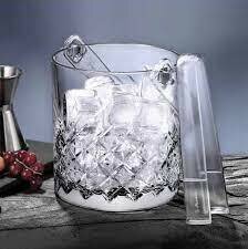 Stiklinis kibirėlis ledui su žnyplėmis Timeless, 1 L kaina ir informacija | Taurės, puodeliai, ąsočiai | pigu.lt