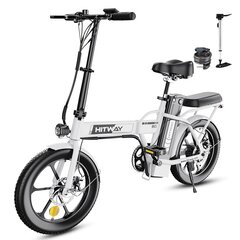 Elektrinis dviratis Hitway BK5 16", baltas kaina ir informacija | Elektriniai dviračiai | pigu.lt