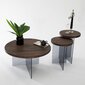 Kavos staliukas Asir, 70x40 cm, rudas/pilkas kaina ir informacija | Kavos staliukai | pigu.lt
