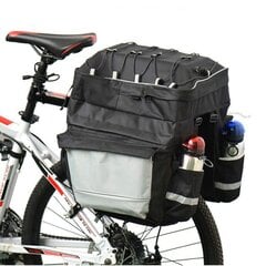 Dvigubas dviračių krepšys, juodas kaina ir informacija | Krepšiai, telefonų laikikliai | pigu.lt
