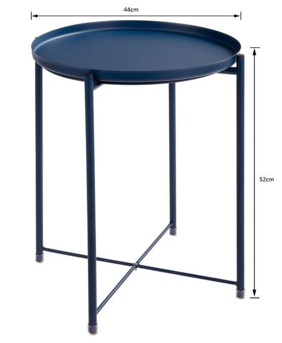 Apvalus stalas Loft, mėlynas цена и информация | Virtuvės ir valgomojo stalai, staliukai | pigu.lt