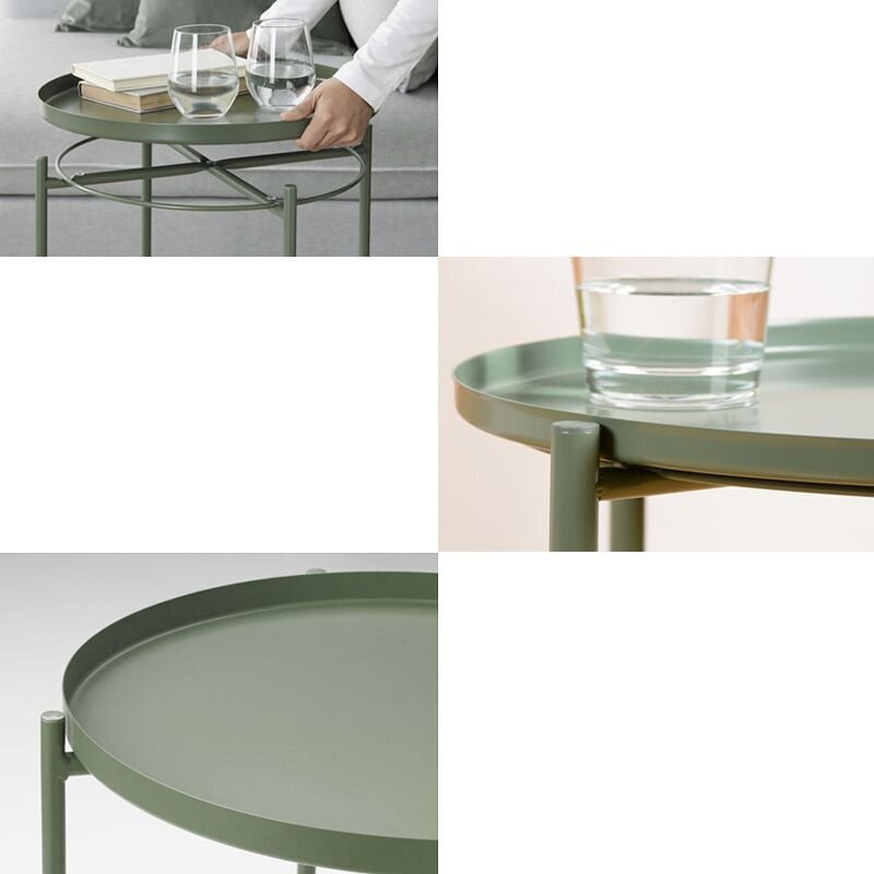 Apvalus stalas Loft, žalias цена и информация | Virtuvės ir valgomojo stalai, staliukai | pigu.lt