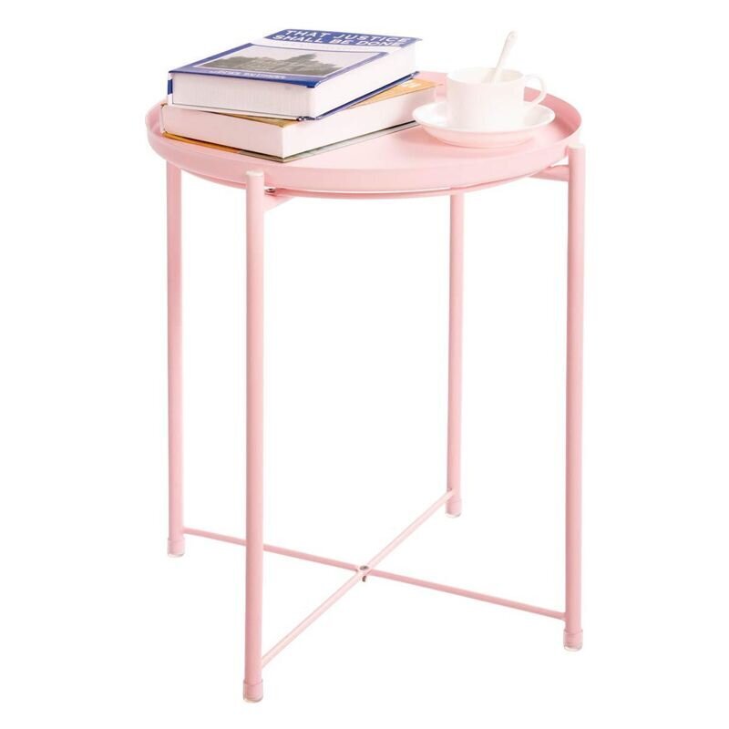 Apvalus stalas Loft, rožinis цена и информация | Virtuvės ir valgomojo stalai, staliukai | pigu.lt