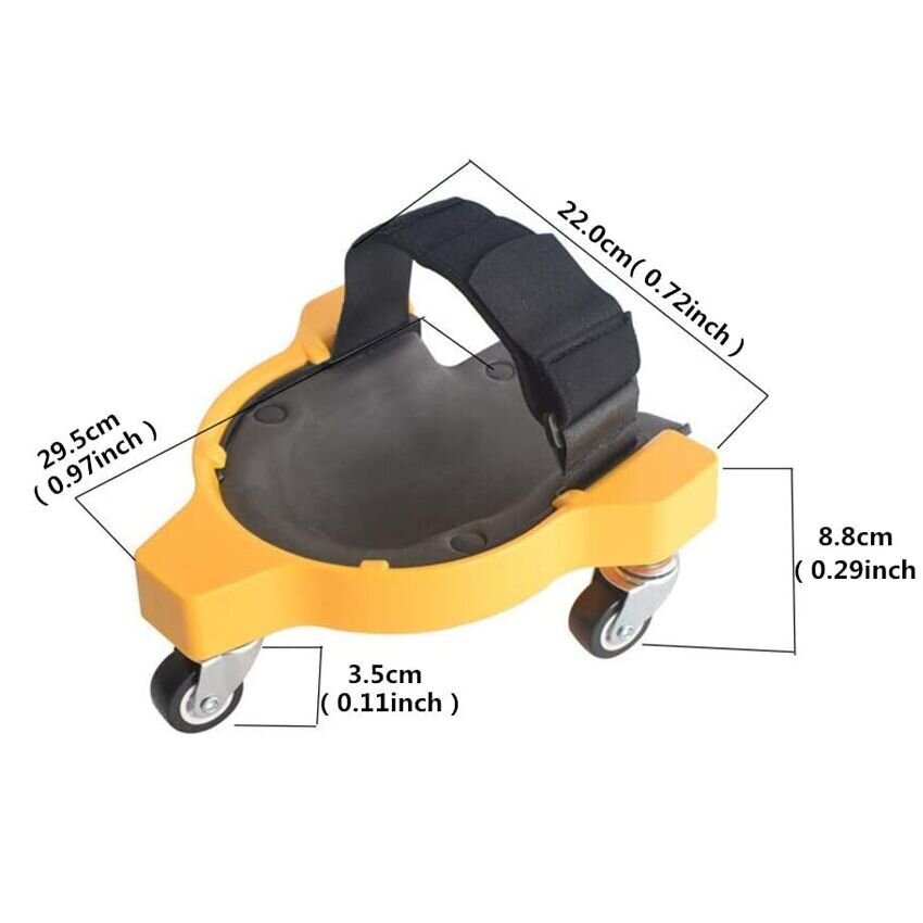 Daugiafunkcinės kelių pagalvėlės ant ratukų Hedo, geltonos цена и информация | Darbo rūbai | pigu.lt