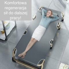 Sulankstoma lova, 75x194cm, pilka kaina ir informacija | Turistiniai baldai | pigu.lt