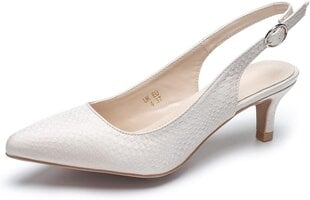 Женские туфли на каблуке с открытой пяткой Aro Lora, белые цена и информация | Женские туфли | pigu.lt