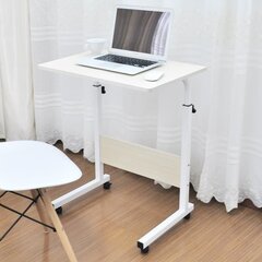 Nešiojamas kompiuterio stalas, baltas/smėlio spalvos цена и информация | Компьютерные, письменные столы | pigu.lt