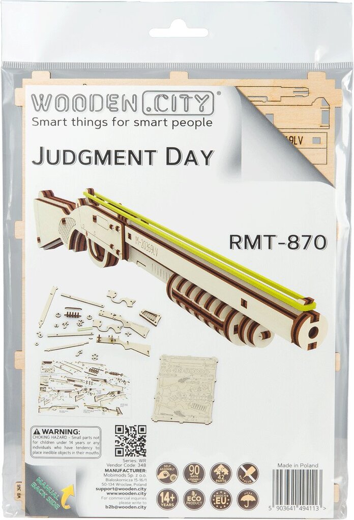 Medinis konstruktorius Wooden City Šautuvas kaina ir informacija | Konstruktoriai ir kaladėlės | pigu.lt