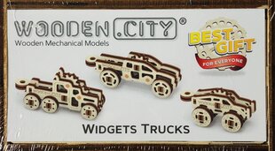 Medinis konstruktorius Wooden city Sunkvežimiai kaina ir informacija | Konstruktoriai ir kaladėlės | pigu.lt