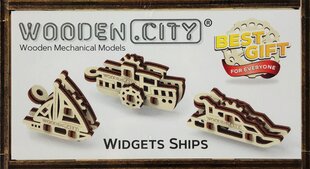 Medinis konstruktorius Wooden city Laivai цена и информация | Конструкторы и кубики | pigu.lt