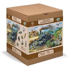 Medinė dėlionė su figūrėlėmis Wooden city Traukinys, 750 d. kaina ir informacija | Dėlionės (puzzle) | pigu.lt