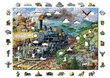 Medinė dėlionė su figūrėlėmis Wooden city Traukinys, 750 d. kaina ir informacija | Dėlionės (puzzle) | pigu.lt