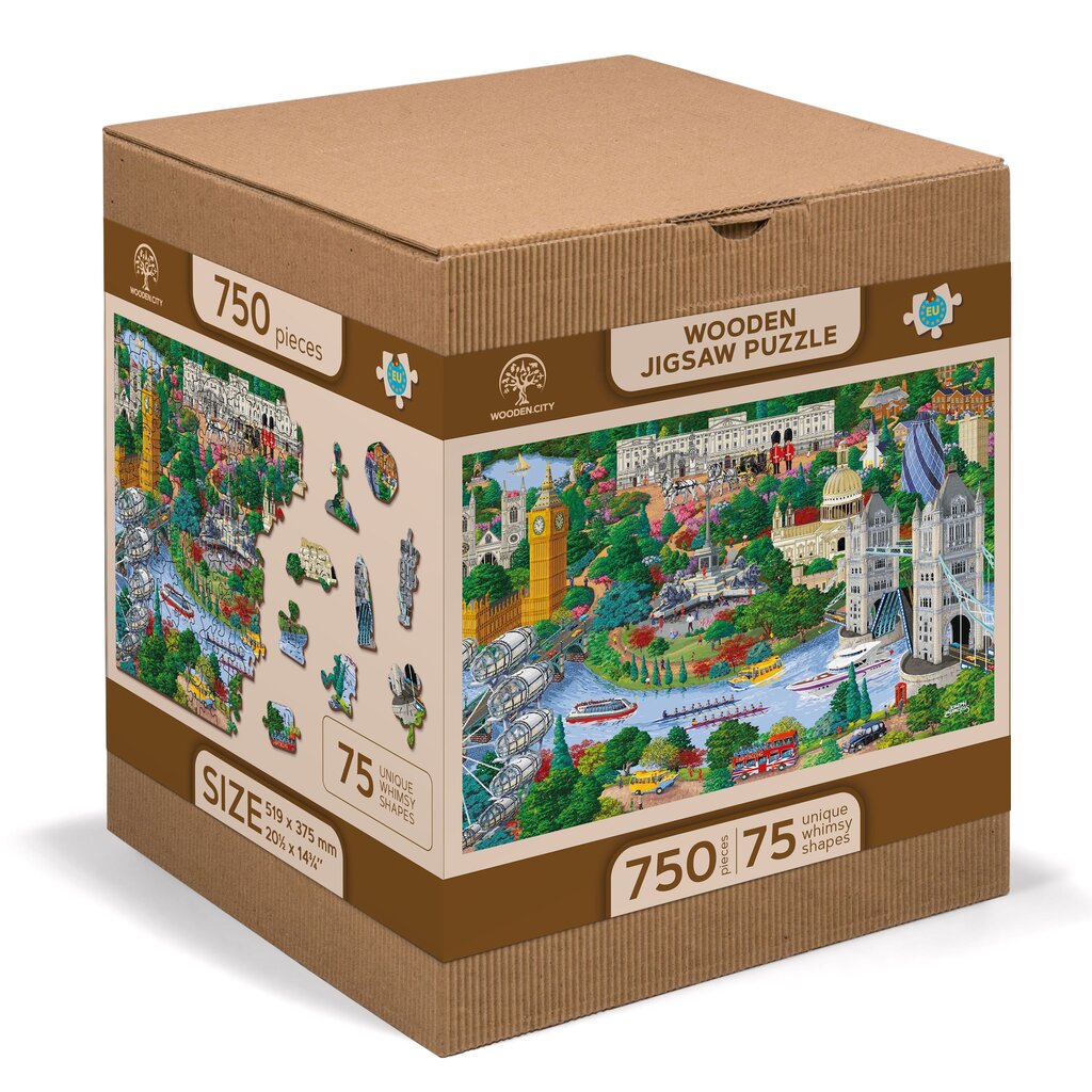 Medinė dėlionė su figūrėlėmis Wooden city Londonas, 750 d. kaina ir informacija | Dėlionės (puzzle) | pigu.lt