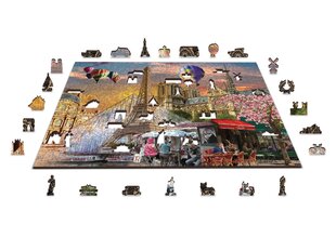 Medinė dėlionė su figūrėlėmis Wooden city Pavasaris Paryžiaus, 600 d. kaina ir informacija | Dėlionės (puzzle) | pigu.lt