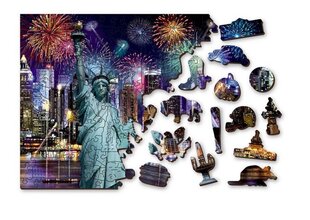 Medinė dėlionė su figūrėlėmis Wooden city Naktinis Niujorkas, 400 d. kaina ir informacija | Dėlionės (puzzle) | pigu.lt