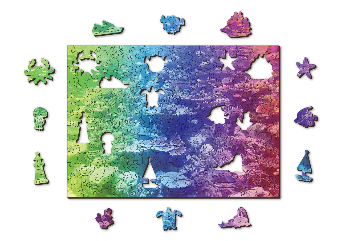 Medinė dėlionė su figūrėlėmis Wooden City Koralų rifas, 200 d. kaina ir informacija | Dėlionės (puzzle) | pigu.lt