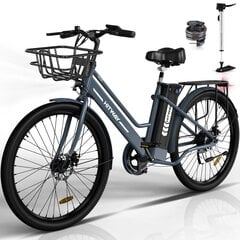 Elektrinis dviratis Hitway BK8S 26", mėlynas\ kaina ir informacija | Elektriniai dviračiai | pigu.lt