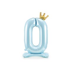 Folinis balionas Skaičius 0, 84cm, mėlynas kaina ir informacija | Balionai | pigu.lt