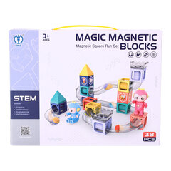 Magnetinis konstruktorius, Takeliai, 38 d. цена и информация | Конструкторы и кубики | pigu.lt