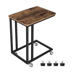 Кофейный столик на колесиках, коричневый цена и информация | Журнальные столы | pigu.lt