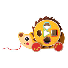 Traukiama medinė rūšiuoklė Tooky Toy ežiukas kaina ir informacija | Žaislai kūdikiams | pigu.lt