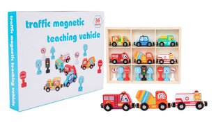 Mediniai magnetiniai automobiliai Tooky Toy цена и информация | Игрушки для мальчиков | pigu.lt